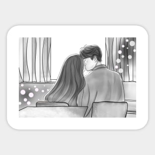 All of us are dead, kiss scene, manga version #ChoiNamRa #LeeSooHyuk Sticker